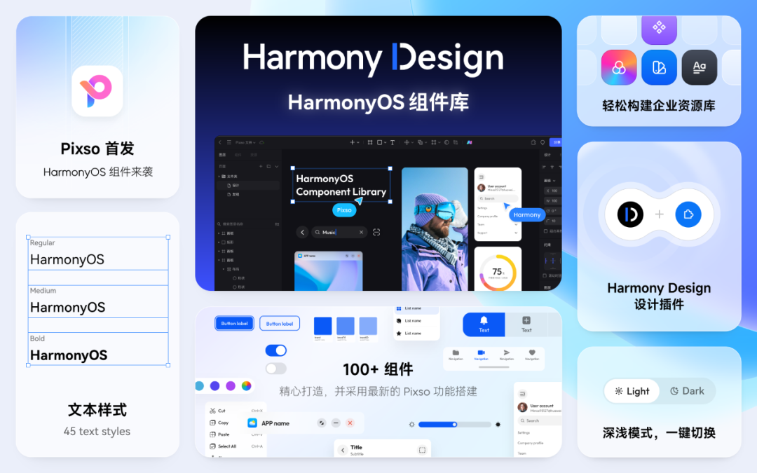 Pixso协同设计首发鸿蒙HarmonyOS原生组件库